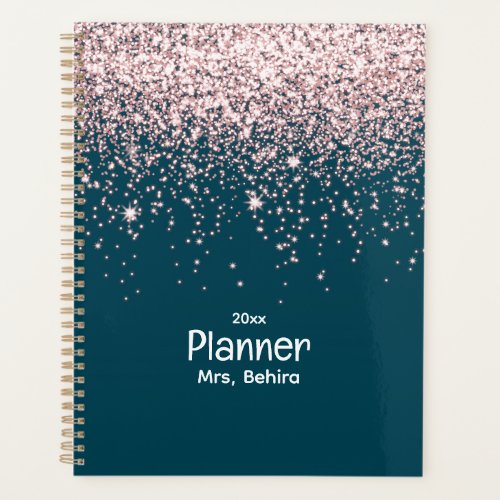 Modern glitter rose back to School Planner