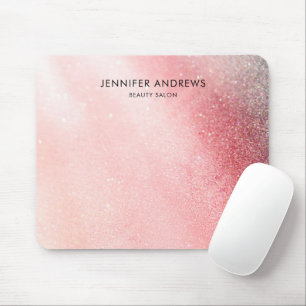 Modern Glitter Salon Light-Pink Mouse Pad