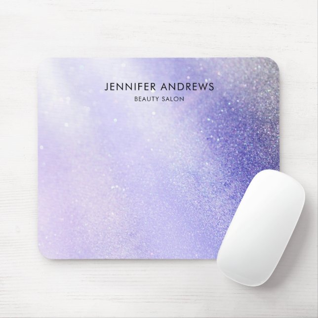 Modern Glitter Salon Light-Purple Mouse Pad (With Mouse)