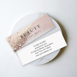 Modern Glitter Salon Mini Business Card