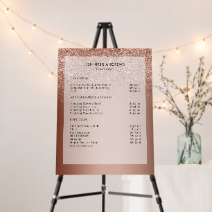 Modern  Glitter Salon Price List  Foam Board