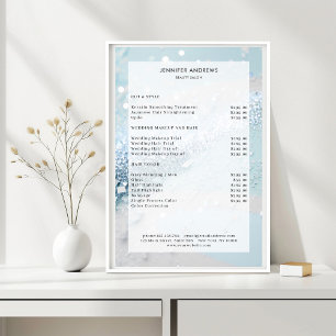 Modern  Glitter Salon Price List Poster