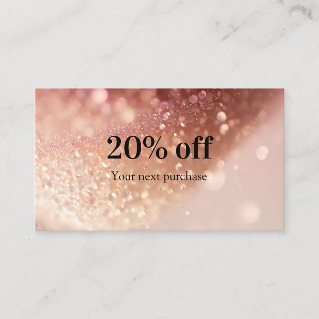 Modern Glitter Salon & Spa  Business Card (Front)