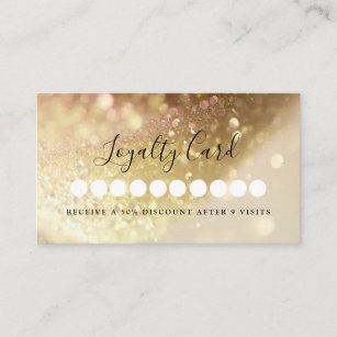 Modern Glitter Salon & Spa Loyalty Card