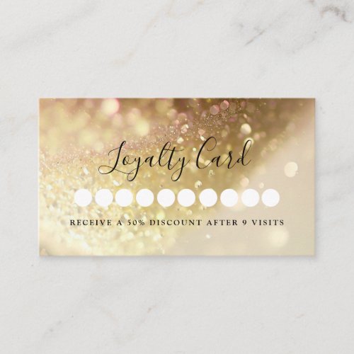 Modern Glitter Salon  Spa Loyalty Card