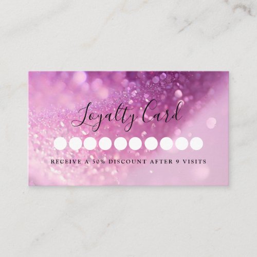 Modern Glitter Salon  Spa Loyalty Card
