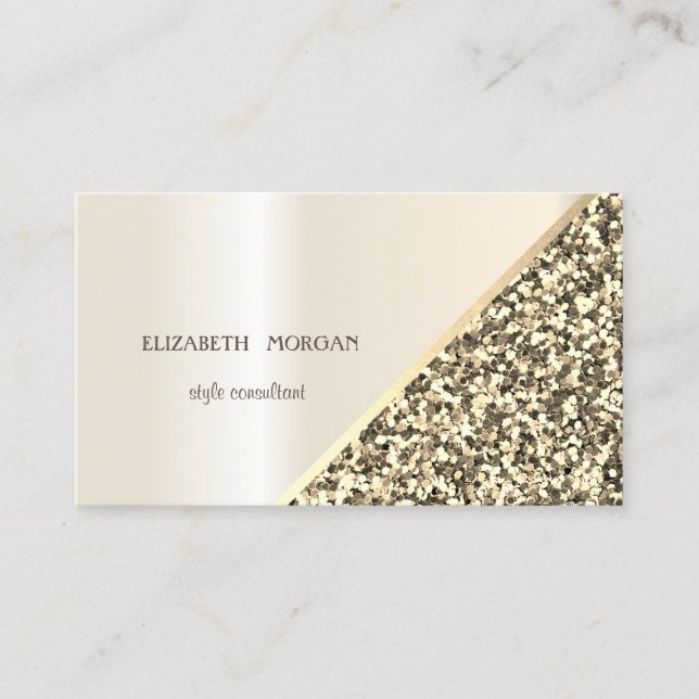 Modern Glitter Sequins Geometric,Abstract Business Card (Front)