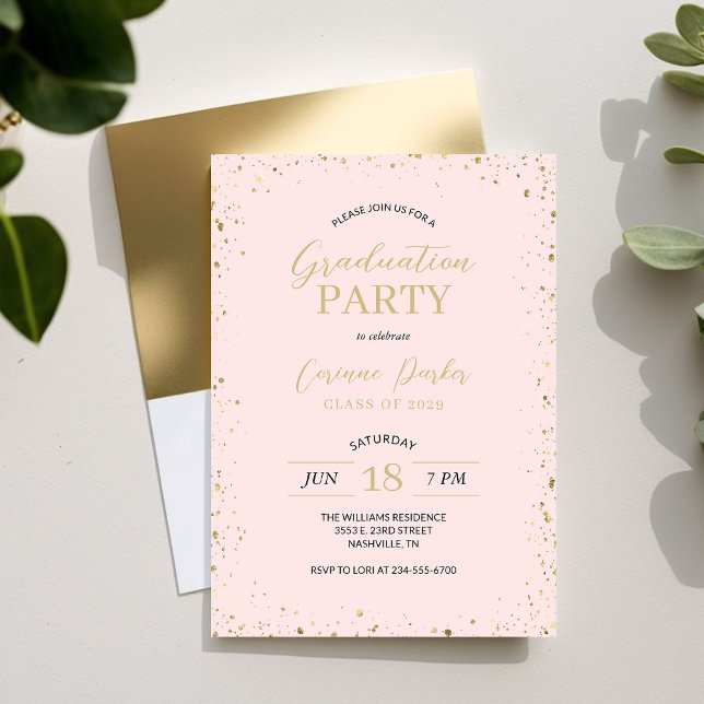 Modern Glitz Graduation Party Invitation (Creator Uploaded)
