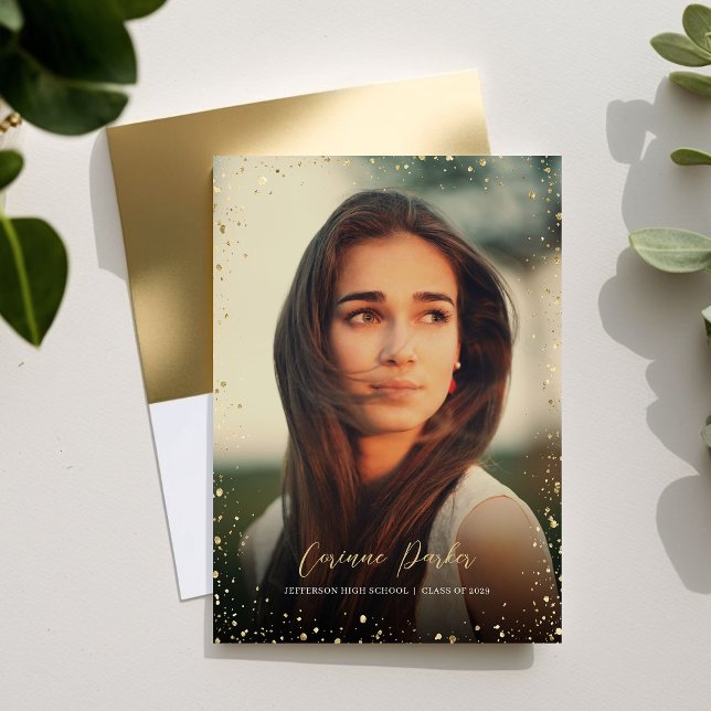 Modern Glitz Photo Graduation Party Invitation (Creator Uploaded)