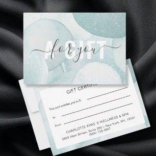 Modern Glitzer Gift Certificates Flat Card