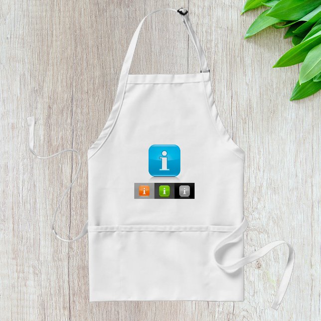 Modern Glossy Information Symbols Adult Apron (Creator Uploaded)