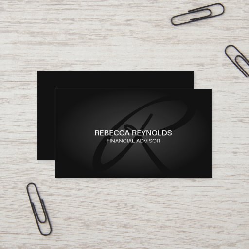 Customizable Modern and Elegant Monogram Business Card