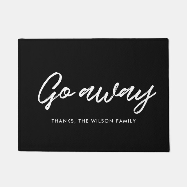 Modern Go away Doormat (Front)