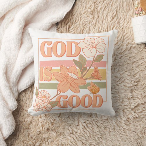 Modern God is Good Throw Pillow