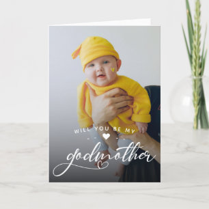 Modern Godmother Proposal Photo Card