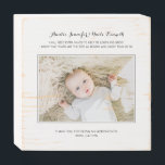 Modern Godparent Thank You with Photo Wooden Box Sign<br><div class="desc">Thank the special ones in your life,  that you've asked to be your child's godparents,  with this personalized godparents wooden box sign,  featuring a cute photo of their godchild and a special poem.</div>