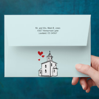 Modern Going to the Chapel Christian Religious Envelope