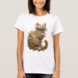 Modern Gold ABSTRACT ART Artistic Motif T-Shirt