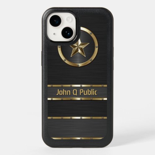 Modern Gold and Black OtterBox iPhone 14 Case