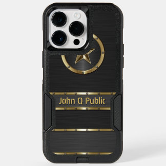 Modern Gold and Black OtterBox iPhone 14 Pro Max Case
