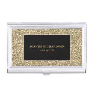 Modern Gold and black stylish elegant professional Business Card Case