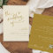 Modern Gold and Cream Handwriting Heart Wedding