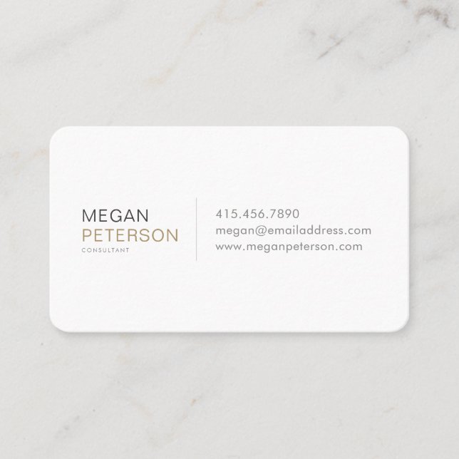 Modern Gold and Gray Business Card (Front)