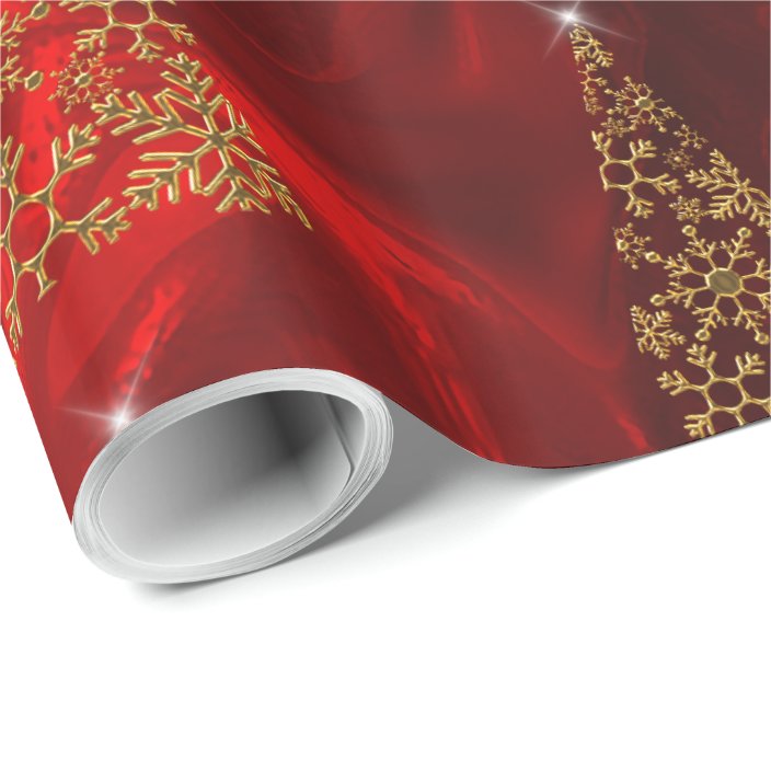 Red And Gold Christmas Wrapping Paper 