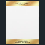 Modern Gold And White Elegant Simple Template Letterhead<br><div class="desc">Modern Gold And White Elegant Simple Template Letterhead.</div>