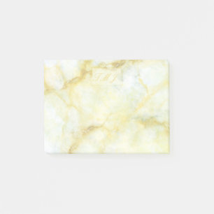 Modern Gold and White Marble Post-it Notes