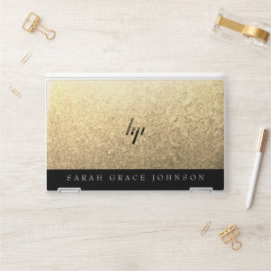 Modern Gold Art Name HP Laptop Skin