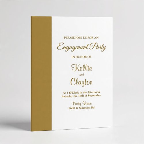 Modern Gold Bar Bachelorette Party Invitation