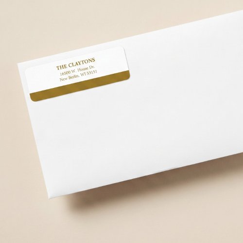 Modern Gold Bar Return Address Labels