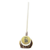 Modern Gold & Black 50th Any Age Birthday Cake Pops (Front)