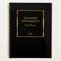Modern gold black elegant personal business planner