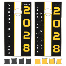 Modern Gold Black Graduation Party