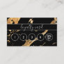Modern Gold Black Marble Salon Loyalty Card