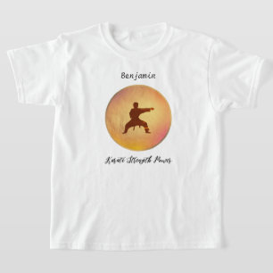 Modern Gold Black Typography Karate Martial Arts T-Shirt