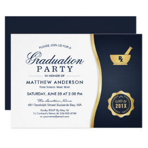 Pharmacy School Graduation Party Invitations 3