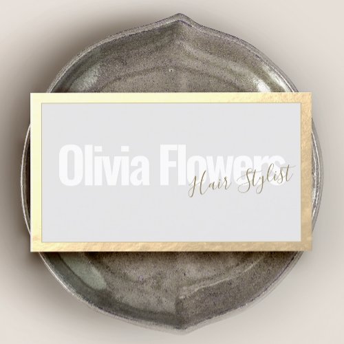 Modern Gold Border Beauty Business Card