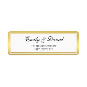 Gold Border Return Address Labels | Zazzle