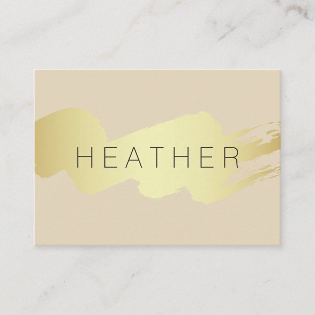 Modern Gold Brushed Business Card (Front)