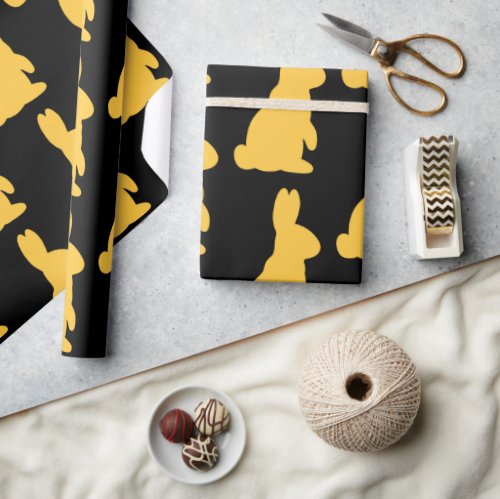 Modern Gold Bunny Rabbit Wrapping Paper