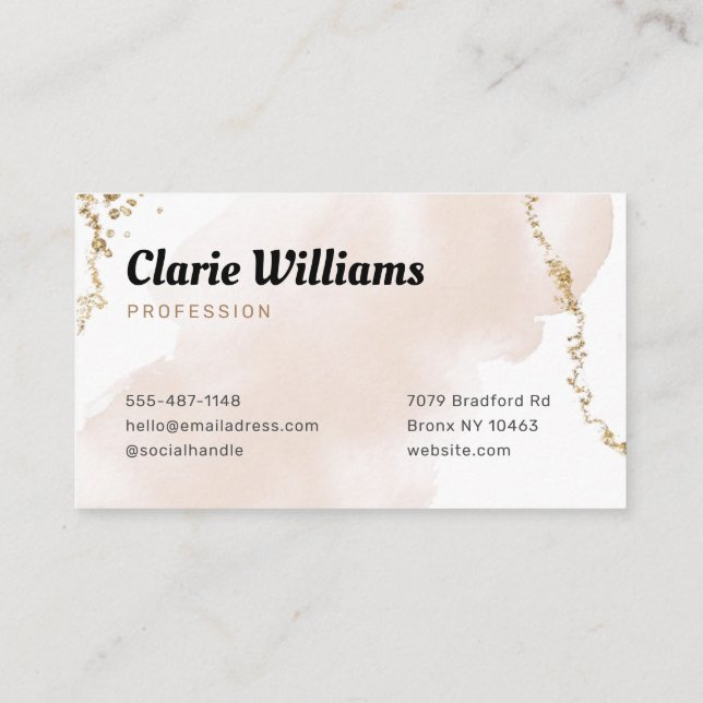 Modern Gold Business Card (Back)