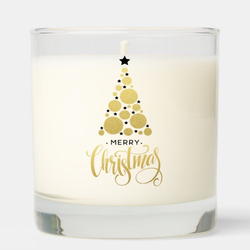 Modern Gold Christmas Tree Scented Candle