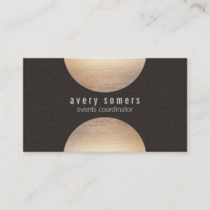 Modern Gold Circle Suede Look Business Card