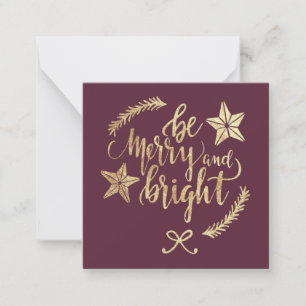 Modern Gold Client Appreciation Holiday Gift Note