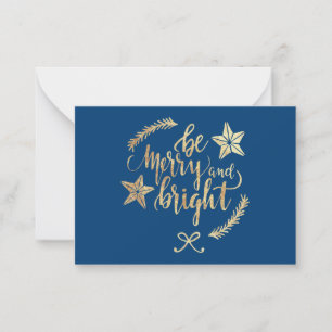 Modern Gold Client Appreciation Holiday Gift Note Card