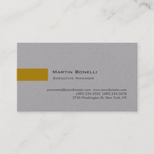 Modern Gold Color Grey Custom Personal Easy Edit Business Card