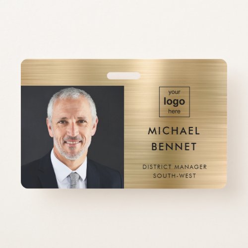 Modern Gold Company Photo ID  Badge